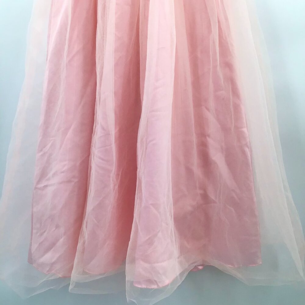 Pink Party Dress for a Princess! White Lace Tulle Ballgown Easter Flower Girl - Picture 7 of 15